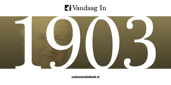 Vandaag in 1903